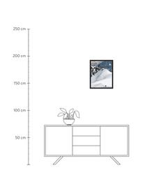 Gerahmter Digitaldruck The Ice Caps And Mountains., Bild: Digitaldruck auf Papier, , Rahmen: Holz, lackiert, Front: Plexiglas, Mehrfarbig, B 43 x H 53 cm