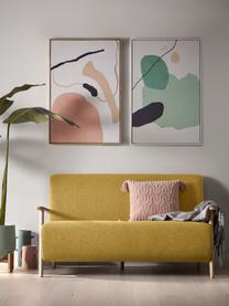 Ingelijste digitale print Xooc, Lijst: gecoat MDF, Afbeelding: canvas, Roze, wit, beige, zwart, B 60 x H 90 cm