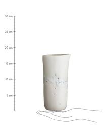 Brocca da latte in gres fatta a mano Heather, 150 ml, Gres, Bianco, blu, Ø 7 x Alt. 18 cm