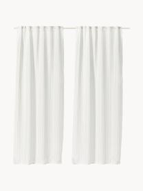 Tende semitrasparenti con multibanda Gardine Birch 2 pz, 100% lino, Bianco latte, Larg. 130 x Lung. 260 cm