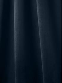 Abdunkelnder Samt-Vorhang Rush mit Ösen, 2 Stück, 100 % Polyester (recycled), GRS-zertifiziert, Dunkelblau, B 135 x L 260 cm