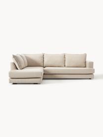 Sofa narożna Tribeca, Tapicerka: 100% poliester Dzięki tka, Stelaż: lite drewno sosnowe z cer, Nogi: lite drewno sosnowe z cer, Beżowa tkanina, S 274 x G 192 cm, prawostronna