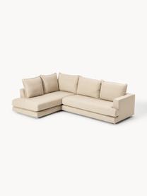 Ecksofa Tribeca, Bezug: 100 % Polyester Der hochw, Gestell: Massives Kiefernholz, Füße: Massives Buchenholz, lack, Webstoff Beige, B 274 x T 192 cm, Eckteil rechts