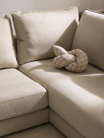 Ecksofa Tribeca, Bezug: 100 % Polyester Der hochw, Gestell: Massives Kiefernholz, Füße: Massives Buchenholz, lack, Webstoff Beige, B 274 x T 192 cm, Eckteil rechts