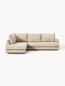 Ecksofa Tribeca, Bezug: 100 % Polyester Der hochw, Gestell: Massives Kiefernholz, Füße: Massives Buchenholz, lack, Webstoff Beige, B 274 x T 192 cm, Eckteil rechts