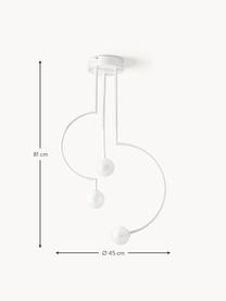 Suspension Aglaia, Blanc, Ø 45 x haut. 81 cm