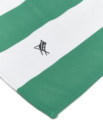 Serviette de plage en microfibre Cabana, à séchage rapide, Microfibre (80 % polyester, 20 % polyamide), Vert, blanc, larg. 90 x long. 200 cm