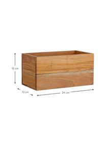Úložná škatuľa z mahagónového dreva Solin, Mahagónové drevo, Svetlé drevo, Š 24 x V 12 cm