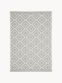 Tapis d'extérieur Miami, 70 % polypropylène, 30 % polyester, Gris, blanc, larg. 80 x long. 150 cm (taille XS)