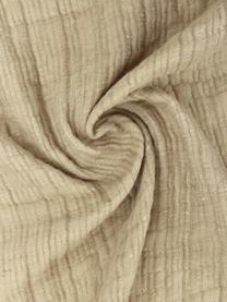 Narzuta z muślinu bawełnianego Liv, 100% bawełna, Jasny brązowy, beżowy, S 180 x D 260 cm (do łóżek o wymiarach do 140 x 200 cm)