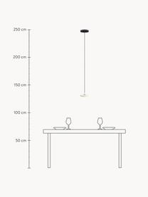 Dimmbare LED-Pendelleuchte Asteria, Cremeweiß, Ø 15 x H 6 cm