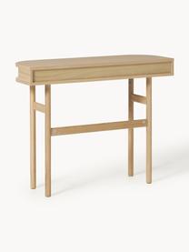 Console Calary met geribde voorzijde, Poten: massief eikenhout, Eikenhout, B 100 x H 80 cm