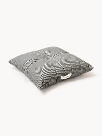 Outdoor Bodenkissen Cozy mit Streifen, Bezug: 100 % Polyacryl, Pleasure, Dunkelblau, B 85 x H 24 cm