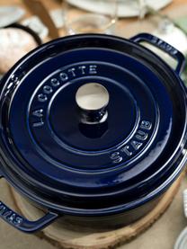 Cocotte ronde en fonte La Cocotte, Fonte, émaillée, Bleu roi, argenté, Ø 24 x haut. 15 cm, 3,8 L