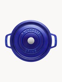 Cocotte ronde en fonte La Cocotte, Fonte, émaillée, Bleu roi, argenté, Ø 24 x haut. 15 cm, 3,8 L