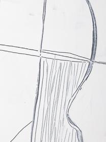Gerahmtes Leinwandbild Brutalism mit Holzrahmen, Bild: Leinwand, Farbe, Rahmen: Eschenholz, Weiß, Schwarz, B 120 x H 160 cm