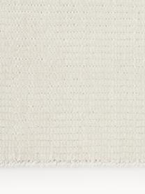 Tapis à poils ras tissé main Willow, 100 % polyester, certifié GRS, Blanc crème, larg. 120 x long. 180 cm (taille S)