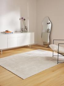 Tapis à poils ras tissé main Willow, 100 % polyester, certifié GRS, Blanc crème, larg. 120 x long. 180 cm (taille S)