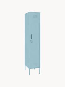 Kleiner Kleiderschrank The Skinny, Stahl, pulverbeschichtet, Hellblau, B 35 x H 183 cm