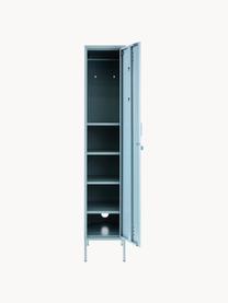 Kleiner Kleiderschrank The Skinny, Stahl, pulverbeschichtet, Hellblau, B 35 x H 183 cm