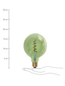 Lampadina E27 XL, 8W, bianco caldo, 1 pz, Paralume: vetro, Base lampadina: alluminio, Verde, Ø 13 x Alt. 18 cm