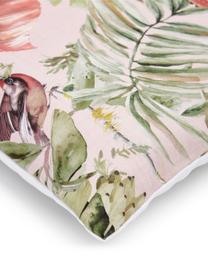 Copricuscino in cotone con motivo tropicale Bahama, 100% cotone, Multicolore, Larg. 45 x Lung. 45 cm