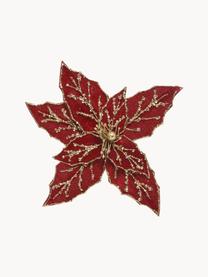 Adornos navideños con clip irrompibles Blume, 2 uds., Adornos: plástico, Rojo, dorado, An 20 x L 20 cm