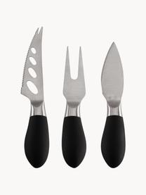 Set de cuchillos para queso de acero inoxidable Libra, 3 uds., Cuchillo: acero inoxidable, Negro, plateado, Set de diferentes tamaños