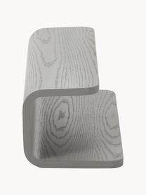 Estante de pared de madera Nuria, Madera de eucalipto contrachapada con chapa de madera de fresno con certificiado FSC, Gris, An 51 x Al 17 cm