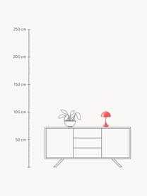 Lámpara de mesa LED regulable Panthella, Al 24 cm, Pantalla: acero recubierto, Estructura: aluminio recubierto, Acero rojo coral, Ø 16 x Al 24 cm