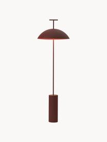 Lámpara de pie pequeña LED regulable Geen-A, Lámpara: metal con pintura en polv, Cable: plástico, Rojo indio, Al 132 cm