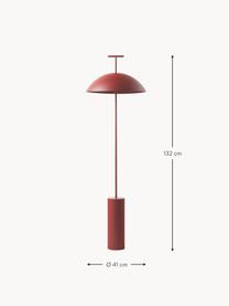 Lampada da terra piccola di design a LED Green-A, Struttura: metallo verniciato a polv, Rosso ruggine, Alt. 132 cm