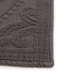 Tapis de bain gris Kaya, 100 % coton, Gris foncé, larg. 60 x long. 100 cm