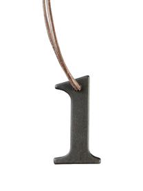 Kaarsen-hanger-set Dana Advent Number, 4-delig, Zwart, bruin, 2 x 3 cm