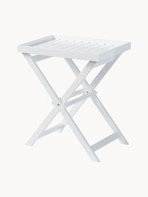 Mesa de jardín plegable de madera de caoba Tray, Madera de caoba pintada, Madera de caoba, blanco pintado, An 65 x L 40 cm