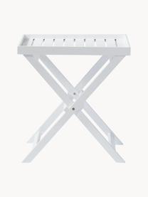 Table de jardin pliante en acajou Tray, Bois d'acajou laqué, Bois d'acajou blanc laqué, larg. 65 x prof. 40 cm