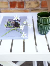 Table de jardin pliante en acajou Tray, Bois d'acajou laqué, Bois d'acajou blanc laqué, larg. 65 x prof. 40 cm