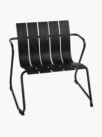 Handgefertigter Garten-Loungesessel Ocean, Gestell: Recycelter Stahl, beschic, Schwarz, B 72 x T 63 cm