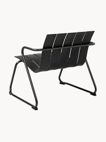 Handgefertigter Garten-Loungesessel Ocean, Gestell: Recycelter Stahl, beschic, Schwarz, B 72 x T 63 cm