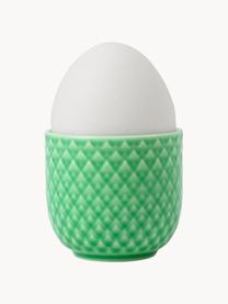 Porcelánový stojan na vajíčka Rhombe, 4 ks, Porcelán, Zelená, Ø 5 x V 5 cm