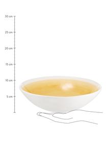 Ručně vyrobená salátová mísa s barevným přechodem Pure, Ø 26 cm, Keramika, Žlutá, bílá, Ø 26 cm, V 7 cm