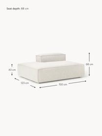 Chaise longue module Lennon uit bouclé, Bekleding: bouclé (100% polyester) M, Frame: massief grenenhout, multi, Poten: kunststof Dit product is , Bouclé gebroken wit, B 150 x D 119 cm, rugleuning rechts