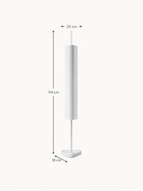 Große dimmbare LED-Tischlampe Emi, Aluminium, beschichtet, Weiß, B 20 x H 114 cm