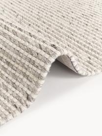 Alfombra de lana artesanal con flecos Rumi, Parte delantera: 65% lana (certificada RWS, Reverso: 100% poliéster Las alfomb, Tonos beige, An 80 x L 150 cm (Tamaño XS)