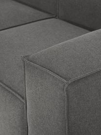 Diván modular grande Lennon, Tapizado: 100% poliéster Alta resis, Estructura: madera contrachapada de p, Patas: plástico Este producto es, Tejido gris antracita, An 357 x F 119 cm, reposabrazos izquierdo