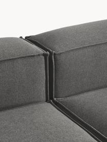 Diván modular grande Lennon, Tapizado: 100% poliéster Alta resis, Estructura: madera contrachapada de p, Patas: plástico Este producto es, Tejido gris antracita, An 357 x F 119 cm, reposabrazos izquierdo