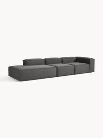 Modulaire XL chaise longue Lennon, Bekleding: 100% polyester De slijtva, Frame: massief grenenhout, multi, Poten: kunststof Dit product is , Geweven stof antraciet, B 357 x D 119 cm, armleuning links