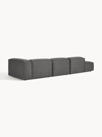 Modulaire XL chaise longue Lennon, Bekleding: 100% polyester De slijtva, Frame: massief grenenhout, multi, Poten: kunststof Dit product is , Geweven stof antraciet, B 357 x D 119 cm, armleuning links