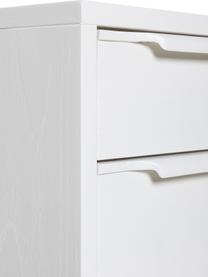 Kommode Space Age aus Sungkaiholz, Korpus: Sungkaiholz, Off White, B 74 x H 88 cm