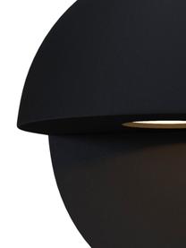 Outdoor LED wandlamp Mezzo in zwart, Lampenkap: gecoat aluminium, Zwart, D 6 x H 9 cm